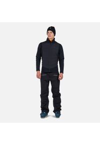 Bluza Rossignol męska Classique Hybrid Clim FZ czarna. Kolor: czarny. Sport: turystyka piesza