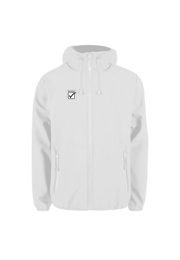 Kurtka wodoodporna Givova. Kolor: czarny, biały, wielokolorowy. Materiał: tkanina, poliester, softshell. Sport: turystyka piesza