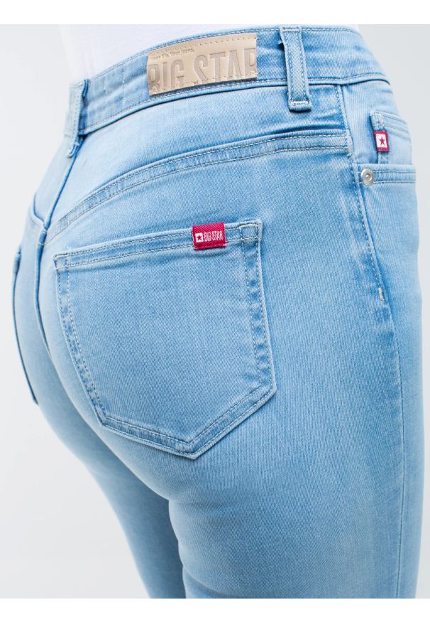 Big-Star - Jeansy damskie skinny jasnoniebieskie Adela 105. Okazja: na co dzień. Kolor: niebieski. Styl: klasyczny, casual