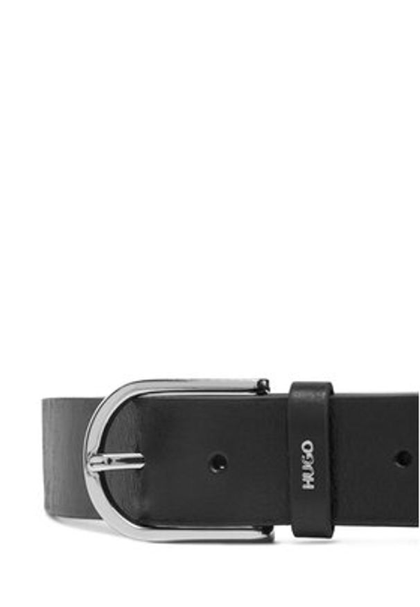 Hugo - HUGO Pasek Damski Zoey-S Sz35 50522723 Czarny. Kolor: czarny. Materiał: skóra