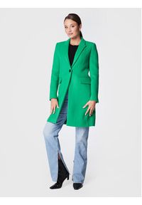 TwinSet - TWINSET Płaszcz wełniany 222TP2060 Zielony Regular Fit. Kolor: zielony. Materiał: wełna #4