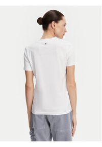 TOMMY HILFIGER - Tommy Hilfiger T-Shirt WW0WW45522 Biały Regular Fit. Kolor: biały. Materiał: bawełna #3