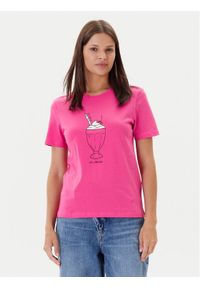 only - ONLY T-Shirt Fun Life 15349901 Różowy Regular Fit. Kolor: różowy. Materiał: bawełna
