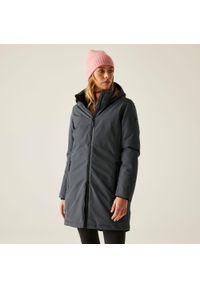 Regatta - Płaszcz damski zimowy ocieplany przeciwdeszczowy Marron. Kolor: szary. Materiał: materiał, puch. Sezon: zima. Sport: turystyka piesza #1