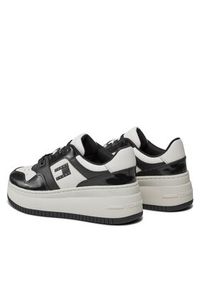 Tommy Jeans Sneakersy Tjw Retro Basket Flatform Patent EN0EN02523 Écru. Materiał: skóra