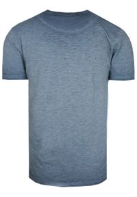 Brave Soul - T-Shirt Bawełniany Niebieski z Nadrukiem, Styl Vintage, CALIFORNIA, Okrągły Dekolt -BRAVE SOUL. Okazja: na co dzień. Kolor: niebieski. Materiał: bawełna. Wzór: nadruk. Styl: vintage #2