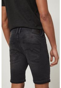 medicine - Medicine szorty jeansowe męskie kolor czarny. Kolor: czarny. Materiał: jeans #4