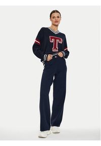 Tommy Jeans Sweter Letterman DW0DW18519 Granatowy Oversize. Kolor: niebieski. Materiał: syntetyk #3