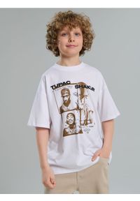 Sinsay - Koszulka 2Pac - biały. Kolor: biały #1