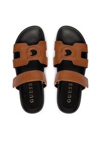 Guess Klapki FLJFAS ELE03 Brązowy jasny. Kolor: brązowy. Materiał: skóra #5