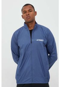 adidas TERREX wiatrówka Multi kolor niebieski. Kolor: niebieski. Materiał: tkanina, materiał. Wzór: ze splotem #6