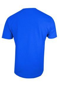 Stedman - Chabrowy Bawełniany T-Shirt Męski Bez Nadruku -STEDMAN- Koszulka, Krótki Rękaw, Basic, U-neck. Okazja: na co dzień. Kolor: niebieski. Materiał: bawełna. Długość rękawa: krótki rękaw. Długość: krótkie. Styl: casual