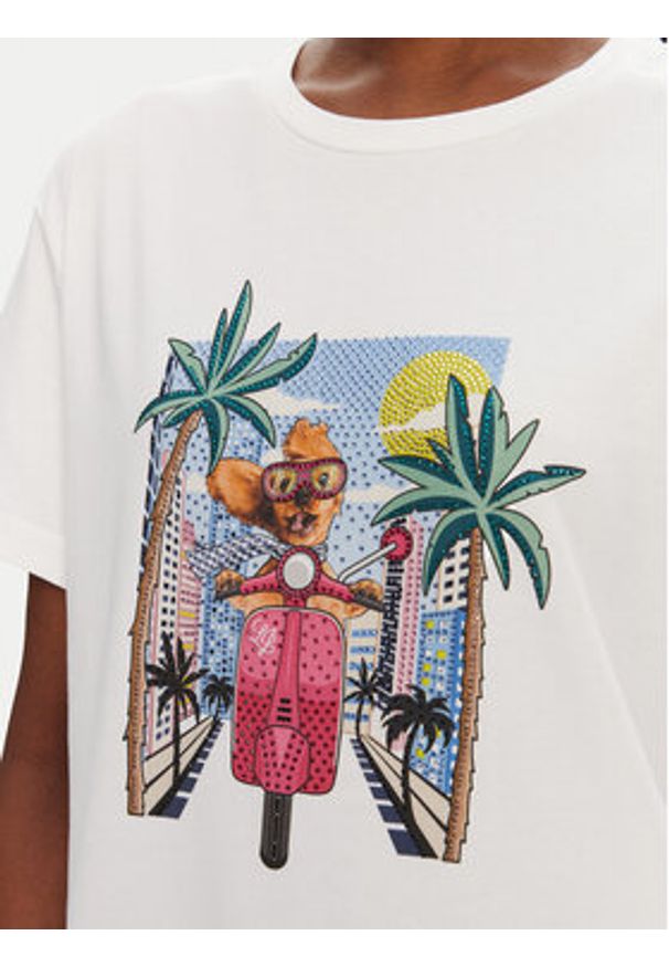 Liu Jo T-Shirt WA5260 JS003 Biały Regular Fit. Kolor: biały. Materiał: bawełna