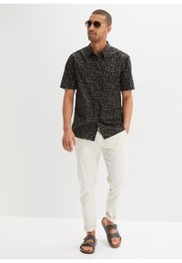 bonprix - Koszula z krótkim rękawem. Kolor: czarny. Długość rękawa: krótki rękaw. Długość: krótkie. Wzór: nadruk. Styl: elegancki #3
