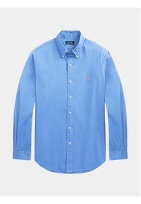 Polo Ralph Lauren Koszula 710937994007 Niebieski Slim Fit. Typ kołnierza: polo. Kolor: niebieski. Materiał: bawełna #4