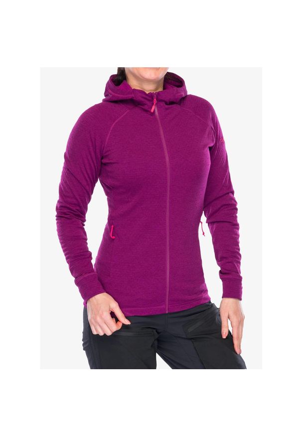Bluza z kapturem damska Rab Nexus Hoody. Typ kołnierza: kaptur. Kolor: fioletowy