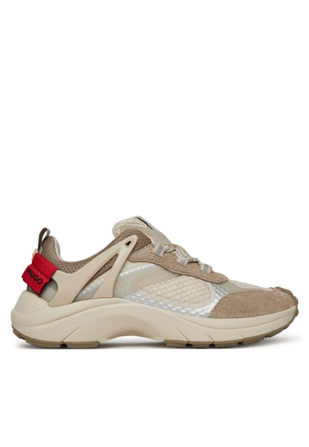 Hugo - HUGO Sneakersy GO2 50536259 Beżowy. Kolor: beżowy. Materiał: skóra, zamsz