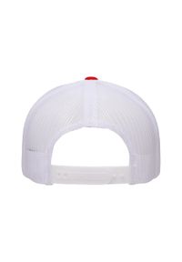 FLEXFIT - Retro 5 Panel Two Tone Trucker Cap. Kolor: biały, czerwony, wielokolorowy. Styl: retro