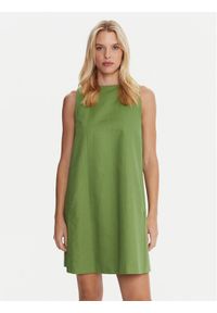 Weekend Max Mara Sukienka codzienna Racer 2515221102 Zielony Regular Fit. Okazja: na co dzień. Kolor: zielony. Materiał: bawełna. Typ sukienki: proste. Styl: casual