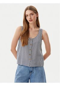 Vero Moda Top Bumpy 10325830 Granatowy Standard Fit. Kolor: niebieski. Materiał: wiskoza