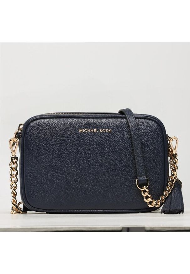 MICHAEL Michael Kors Torebka Jet Set 32F7GGNM8L Granatowy. Kolor: niebieski. Materiał: skórzane
