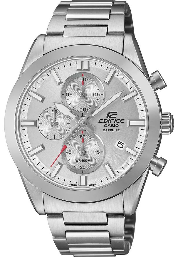 Zegarek sportowy EDIFICE Casio Edifice EFB-710D-7AVUEF100m srebrny. Kolor: srebrny. Styl: sportowy