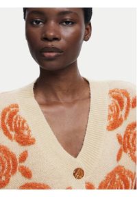 Desigual Kardigan Carter 25WWJF22 Beżowy Relaxed Fit. Kolor: beżowy. Materiał: syntetyk #6