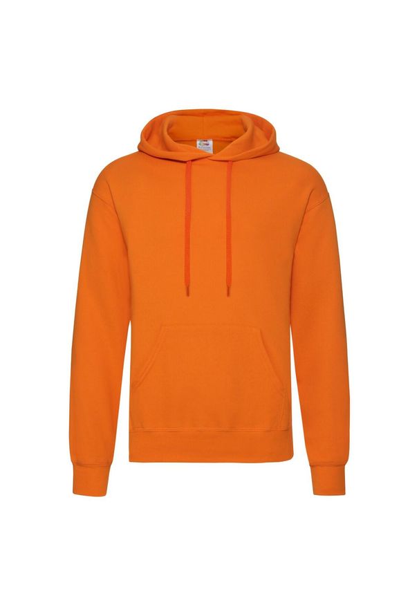 FRUIT OF THE LOOM - Męska Klasyczna Bluza Z Kapturem. Typ kołnierza: kaptur. Kolor: żółty, pomarańczowy, wielokolorowy