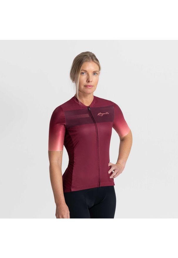 ROGELLI - Koszulka rowerowa damska Rogelli Dawn. Kolor: czerwony, wielokolorowy, pomarańczowy. Sport: kolarstwo
