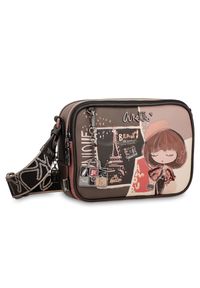 Brązowa Stylowa Damska Torebka Anekke Mademoiselle. Kolor: brązowy. Wzór: haft. Dodatki: z haftem. Styl: elegancki #4