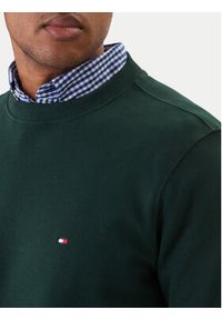 TOMMY HILFIGER - Tommy Hilfiger Bluza Essential MW0MW37237 Zielony Regular Fit. Kolor: zielony. Materiał: bawełna #5