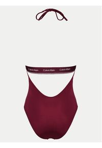 Calvin Klein Swimwear Strój kąpielowy KW0KW02733 Bordowy. Kolor: czerwony. Materiał: syntetyk