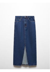 mango - Mango Spódnica jeansowa Aida 67050262 Granatowy Regular Fit. Kolor: niebieski. Materiał: bawełna #5