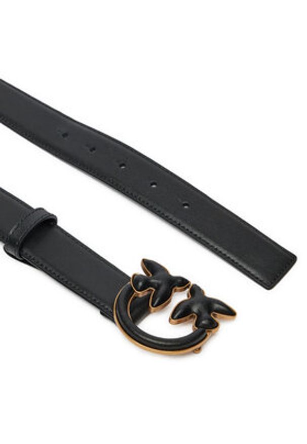 Pinko Pasek Damski Love Bery Click Puff H3 Belt AI 24-25 PLT01 103792 A1Z5 Czarny. Kolor: czarny. Materiał: skóra