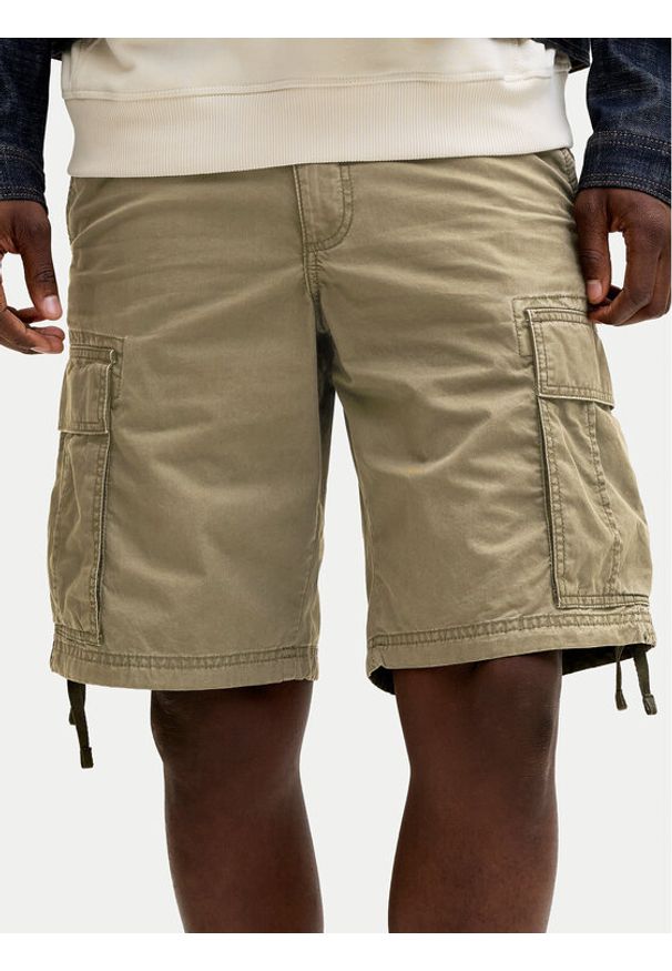 Jack & Jones Szorty materiałowe Cole Frank 12291369 Zielony Regular Fit. Kolor: zielony. Materiał: bawełna