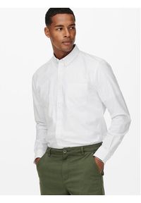 Only & Sons Koszula Neil 22019669 Biały Slim Fit. Kolor: biały. Materiał: bawełna #5