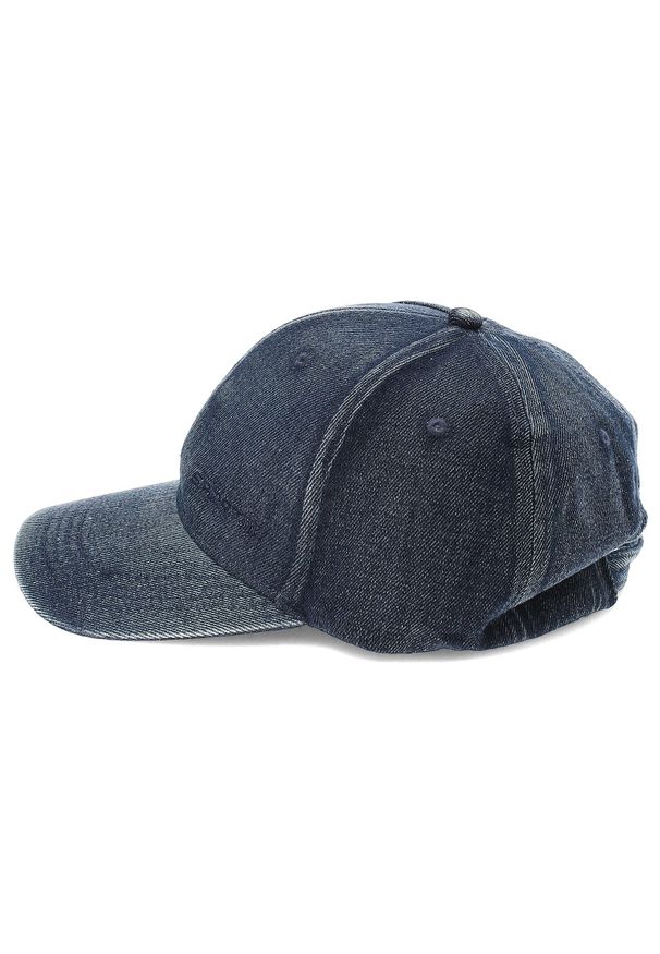 Granatowa Sportowa Damska Czapka Z Daszkiem Versoli. Kolor: niebieski. Materiał: jeans, materiał. Styl: sportowy