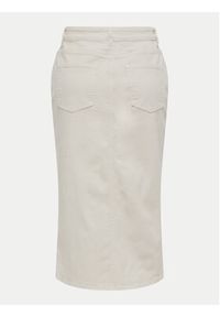 only - ONLY Spódnica jeansowa Bianca 15319268 Beżowy Regular Fit. Kolor: beżowy. Materiał: bawełna