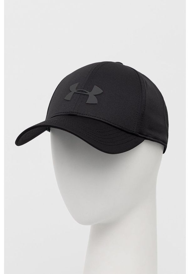 Under Armour czapka 1369781 kolor czarny gładka. Kolor: czarny. Wzór: gładki