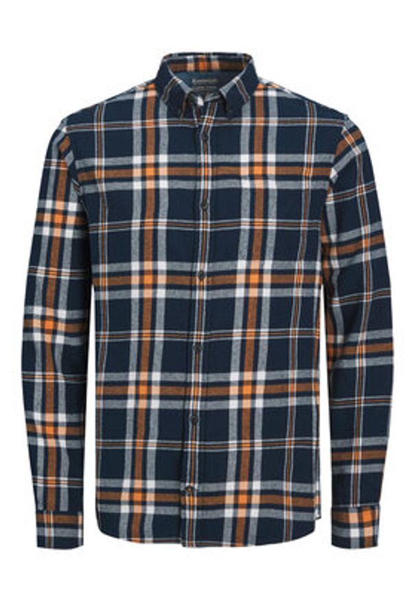 Jack & Jones - Jack&Jones Koszula 12235982 Granatowy Slim Fit. Kolor: niebieski. Materiał: bawełna