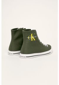 Calvin Klein Jeans - Trampki. Nosek buta: okrągły. Zapięcie: sznurówki. Kolor: zielony. Materiał: syntetyk, materiał, guma. Szerokość cholewki: normalna #3