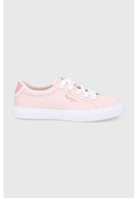 Pepe Jeans tenisówki kenton bass damskie kolor różowy. Nosek buta: okrągły. Zapięcie: sznurówki. Kolor: różowy. Materiał: guma