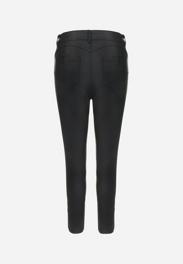 Born2be - Czarne Spodnie Skinny Push Up Zami. Okazja: na co dzień. Kolekcja: plus size. Kolor: czarny. Wzór: aplikacja. Styl: casual, elegancki