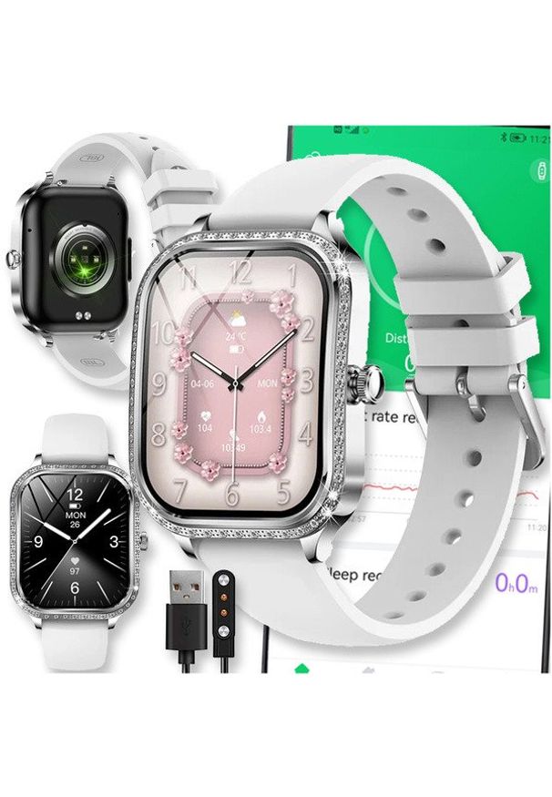 Diaway - SMARTWATCH WATCH ZEGAREK AMOLED BLUETOOTH ROZMOWY MENU PL DAMSKI SMARTBAND MK88. Rodzaj zegarka: smartwatch