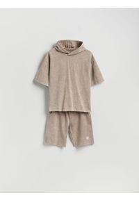 Reserved - Bawełniany komplet - beżowy. Kolor: beżowy. Materiał: bawełna #1