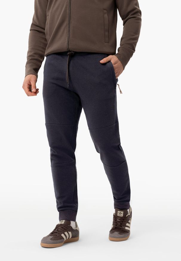 Volcano - Spodnie dresowe N-KANTON. Kolor: niebieski. Materiał: dresówka