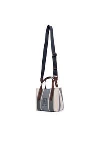 TOMMY HILFIGER - Tommy Hilfiger Torebka Th City Mini Satchel Jacquard AW0AW18732 Niebieski. Kolor: niebieski #6