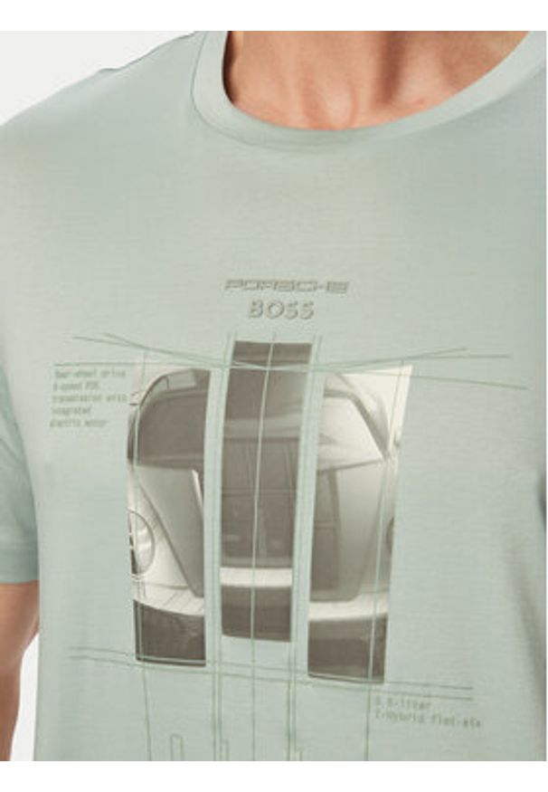 BOSS T-Shirt PS Spirit70 Grx 50559811 Zielony Regular Fit. Kolor: zielony. Materiał: bawełna