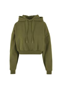 Urban Classics - Damska Bluza Z Kapturem O Wysokiej Gramaturze. Typ kołnierza: kaptur. Kolor: zielony #1