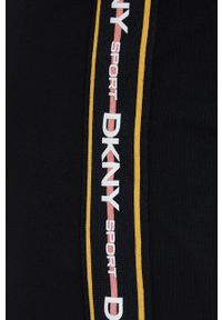 DKNY - Dkny sukienka kolor czarny mini prosta. Kolor: czarny. Materiał: dzianina. Długość rękawa: krótki rękaw. Typ sukienki: proste. Długość: mini #4